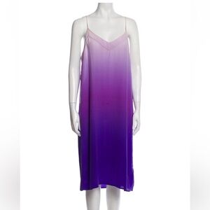 Equipment Paris silk purple ombre slip dress XL
